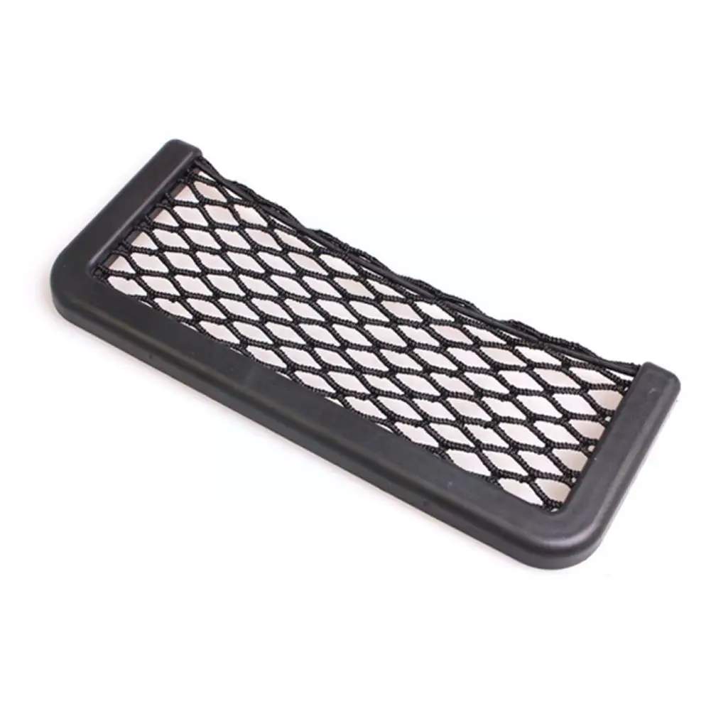 

Universal Car Organizer Storage Bag Auto Paste Net Phone Pocket Keys, Wallet, Car Accessories Holder 2 Size Pens J8F1
