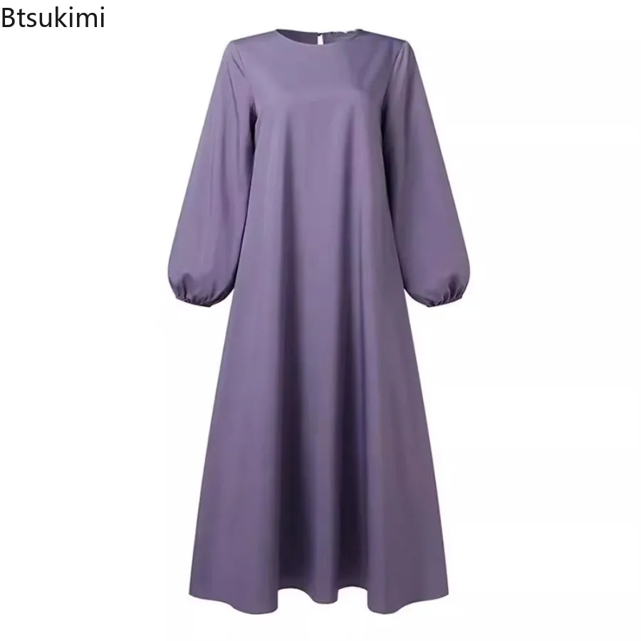 2024 Fashion Muslim Turkey Abaya for Women Solid Long Dresses Hijab Arabic Modest Robe Ramadan Maxi Sundress Dubai Abayas Femme