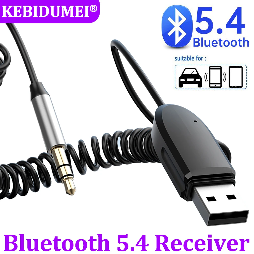 

Bluetooth 5,4 Aux адаптер беспроводной автомобильный Bluetooth-приемник с USB на гнездо 3,5 мм аудио музыкальный адаптер микрофон Громкая связь для автомобильного динамика