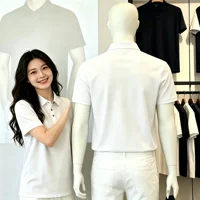 100% coton 2026 marque haut de gamme hommes manches courtes polo shirt Summer Fashion luxe blé brodé haut de golf Casual Business t - shirt 2