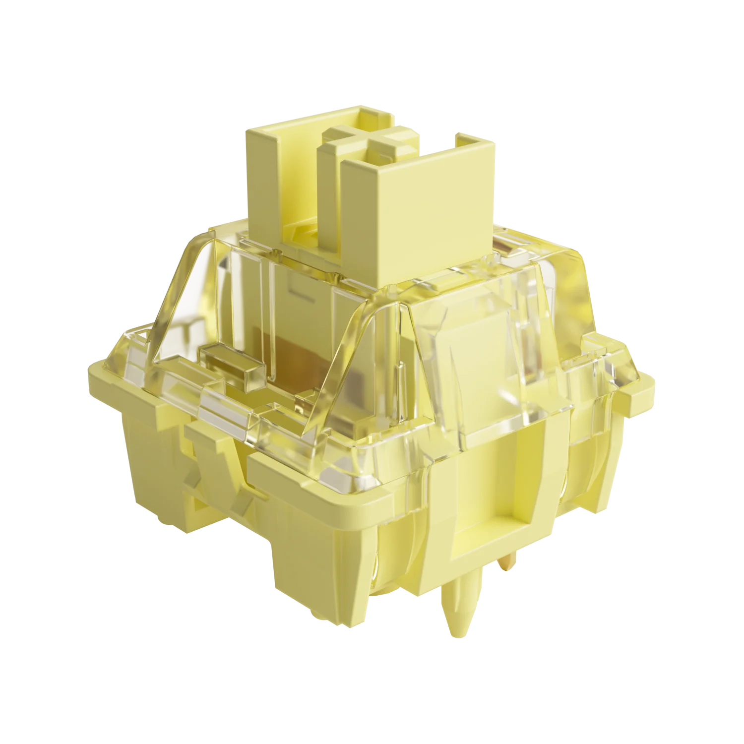 Interruptor Linear Akko com Stem Dustproof Compatível com Teclado Mecânico mx Creme Amarelo Pro Pin 50gf v3 45 Pcs