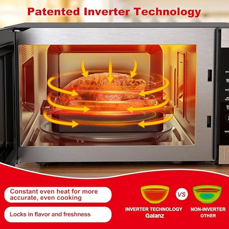 Galanz Microwave Oven ExpressWave with Patented Inverter Technology, Sensor Reheat, 10 Variable Power Levels 4