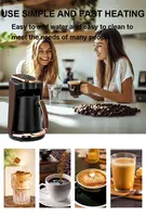 Cafetière électrique brassage thé brassage lait brassage café 250ML tasse unique cafetière turque 550W 4