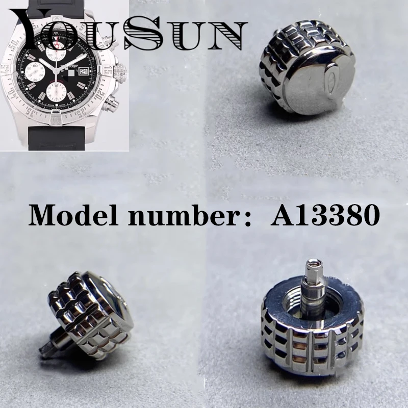 Per Breitling Avenger A13380 Accessori Corona Maniglia Testa Orologio