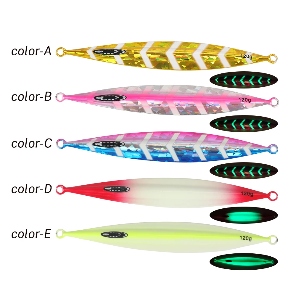 Jig métallique slow sinking 120-300g TOLU pour pêche profonde mer - Leurre coulant lent