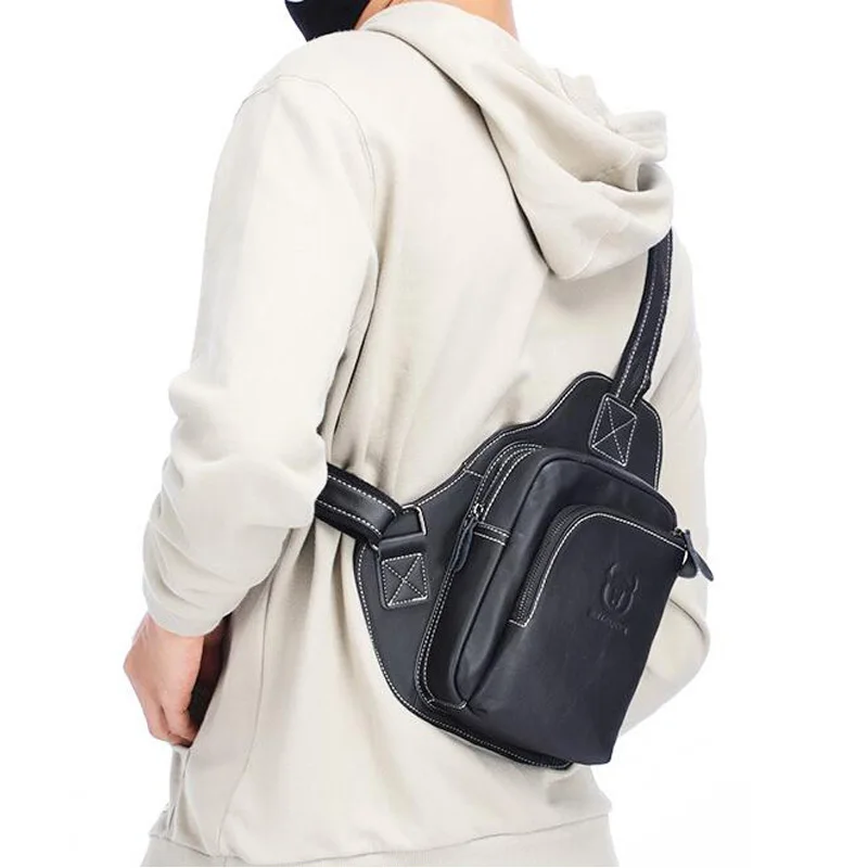 2024 Small FAMOUS Brand messenger bag MEN Shoulder BAGS Fashion GENUINE Leather MALE Crossbody Bag zipper buckle