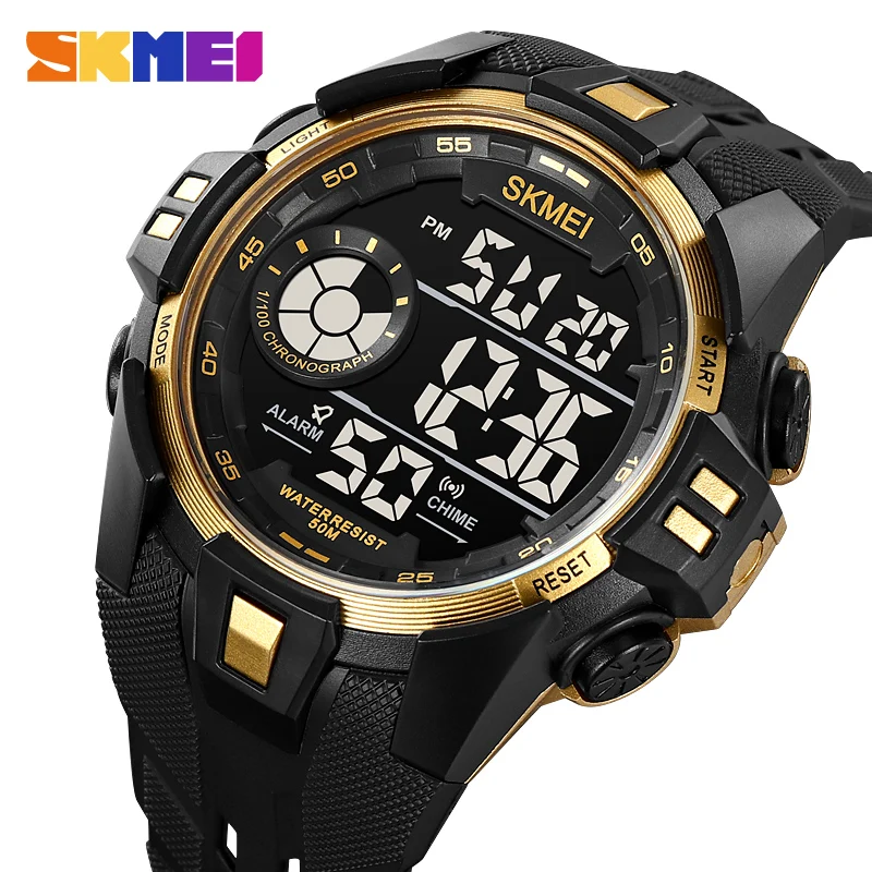 

SKMEI-Time Stopwatch Chronograph Date Timer Alarm Clock Week Night Light Hour Chime 24 Hour System Electronic Movement 2123