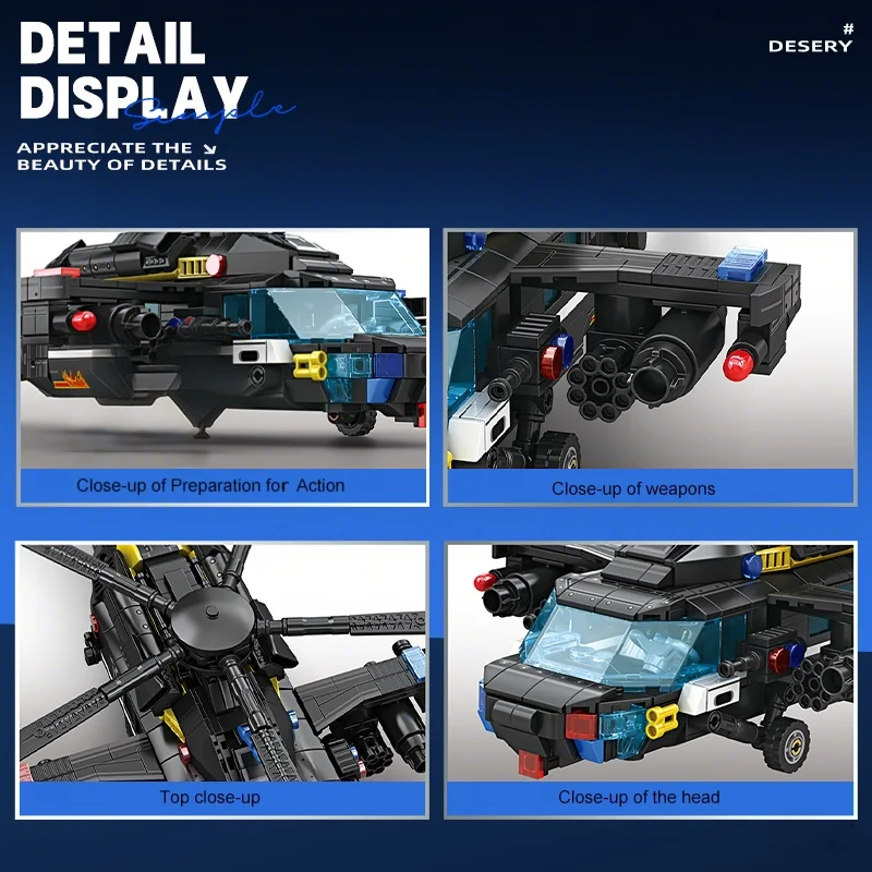 Fighter Jet Building Blocks City Military Police Series Z20 Special Fighter Airc