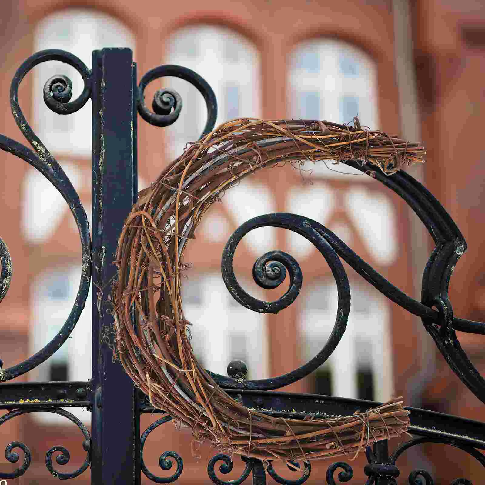 UPKOCH 2pezzi Ghirlanda Fai Da Te in Rattan Anello in Rattan Forma Di Mezzaluna Cornice Per Ghirlanda Materiale Fai Da Te Decorazione Naturale Per Casa e Festa