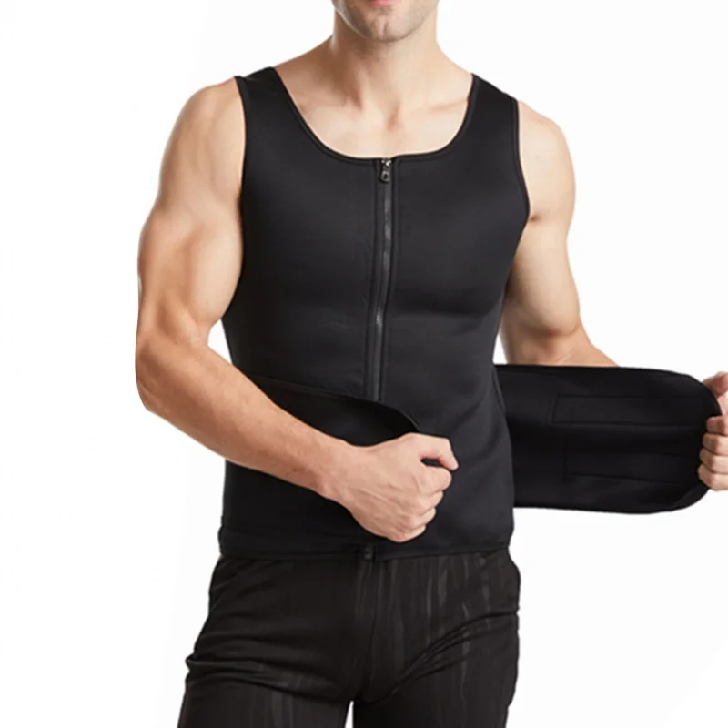 Men's Body Belt Gym Fitness Soft Breathable Double Strap Sweat Weight Loss Sauna Vest