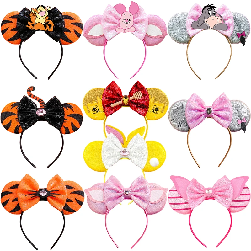 Disney Bee Winnie the Pooh Bear Hair Bands For Women Tigger Ears Headband Kids Eeyore Hairband Girl Piglet Hair Accessories Gift winnie the pooh all about pooh tigger piglet eeyore christopher 5 book gift box