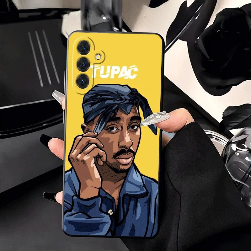 Soft Phone Case with Rapper Tupac Design