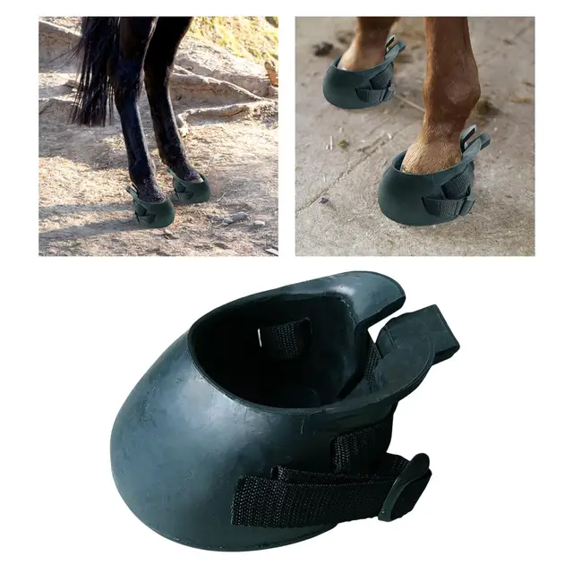 Horse Hoof Boot Foot Guard Rubber Nonslip Comfortable Portable Hoof Protector 2