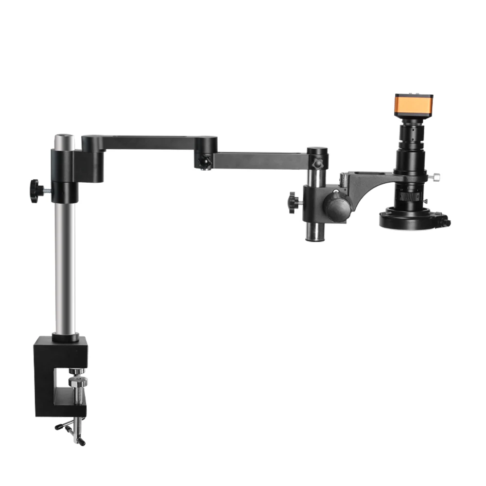 Rotatable Folding Bracket Articulating Holder Stand Universal 76/50MM Focus Arm for Stereo Trinocular Microscope Digital Camera