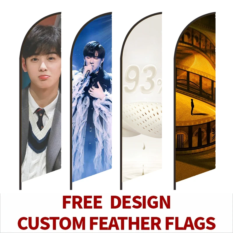 

Beach Feather Flag Graphic Customized Printing Banner Free Design Promotion Opening Celebration Outdoor Advertising Decoration