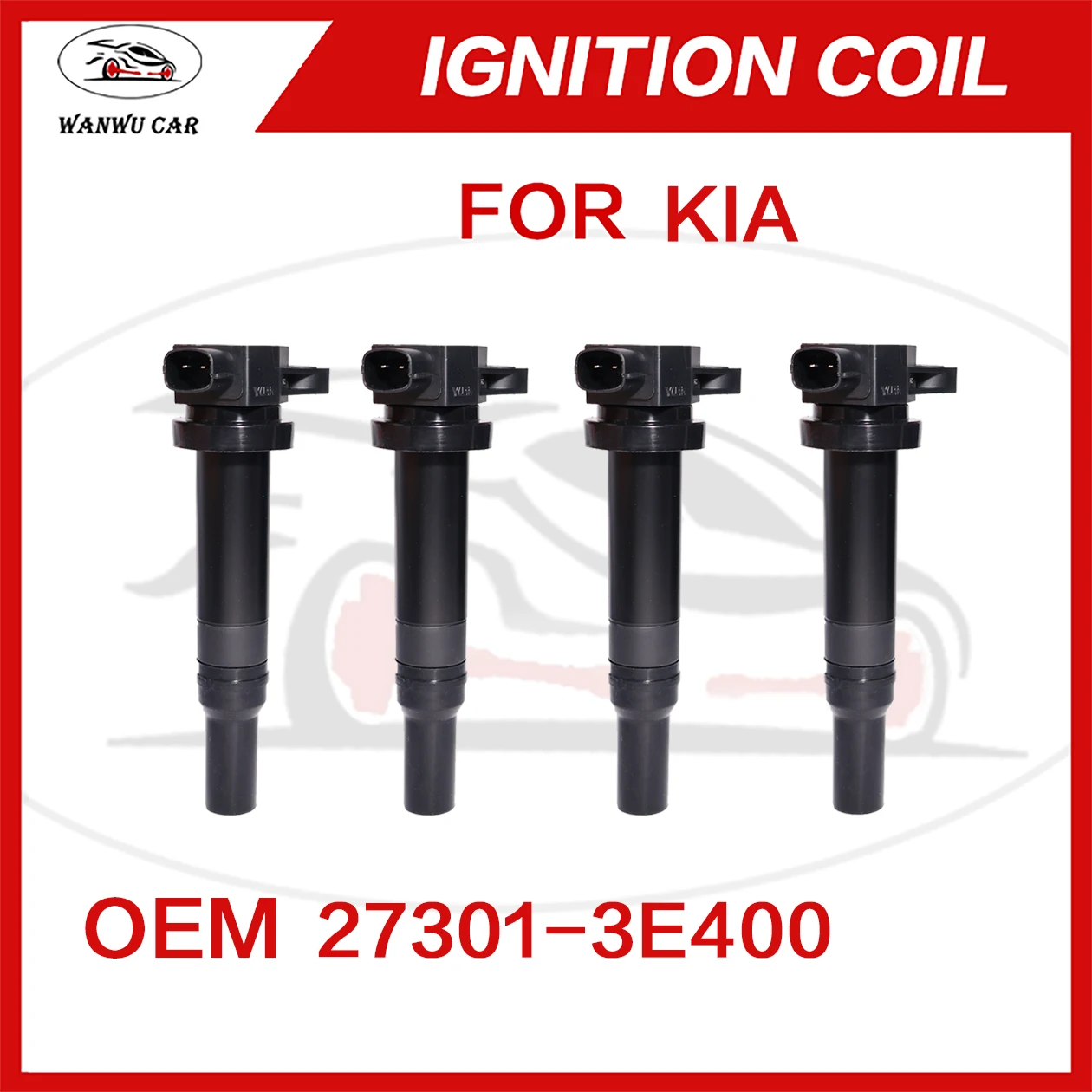 

4pcs 27301-3E400 Ignition Coil Igniter Suitable For KIA Rondo Optima Magentis Hyundai Santa Fe