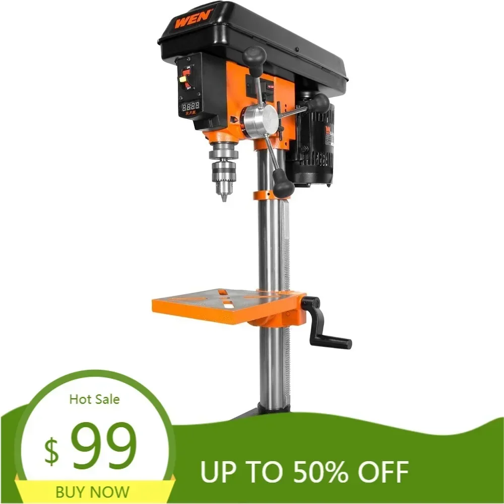 4212t 5-amp 10-inch variable speed cast iron benchtop drill press with laser