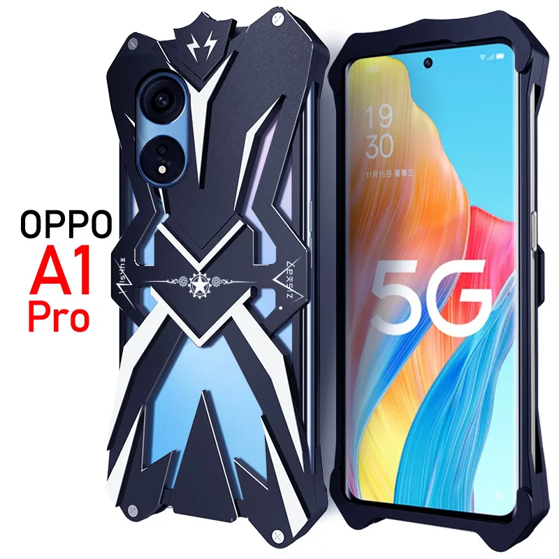 Metal Steel Machinery Series Cases Thor For OPPO Reno 8T 5G Heavy Duty Aluminum For Oppo Reno 8T 5G A1 Pro A1Pro CASE Cover