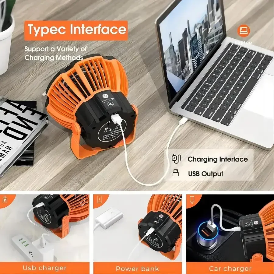 Rechargeable Camping Fan Light 2