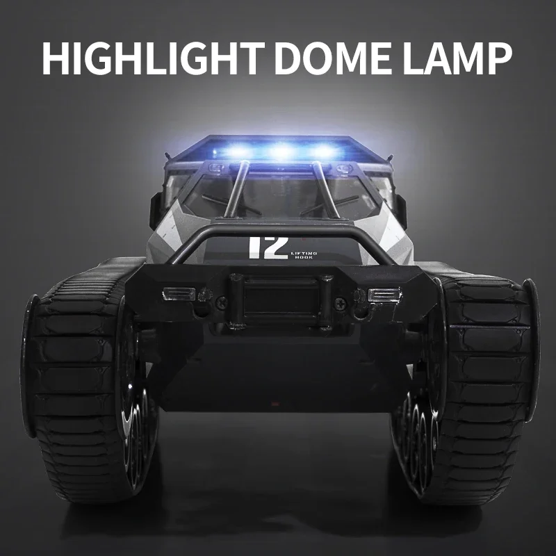 EBOYU 1203 RC Tank Car 1:12 Scale 2.4GHz Remote Control Rechargeable Drift Tank 360° Rotating Vehicle Gifts for Kids 4