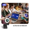 4K 2K 1080P Webcam Light Control Full HD 8MP Webcam PC Laptop Auto Focus Live Streaming Flexible with Microphone Live Broadcast 3