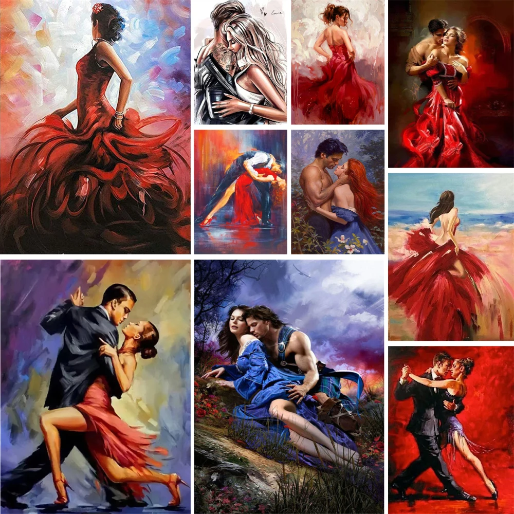 

Dancing Man And Women Printed 11CT Cross Stitch Kit Embroidery Knitting Handicraft Sewing Painting Promotions Floss Home Decor