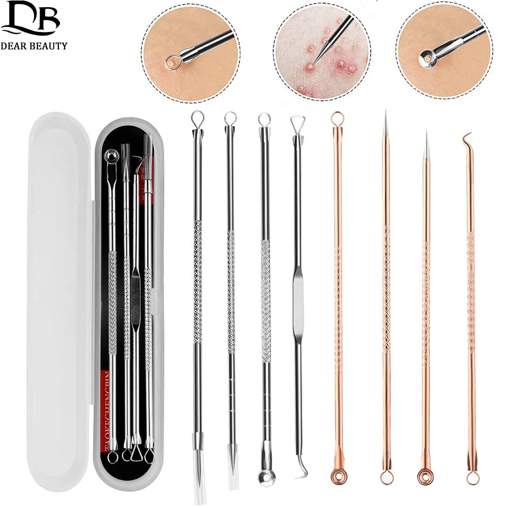Acne Needle Set Black Dots Pimple Blackhead Remover Comedone Extractor Pore Cleaner Face Cleaning Tools Skin Care Products 4PCS blackhead instrument,blackhead remover