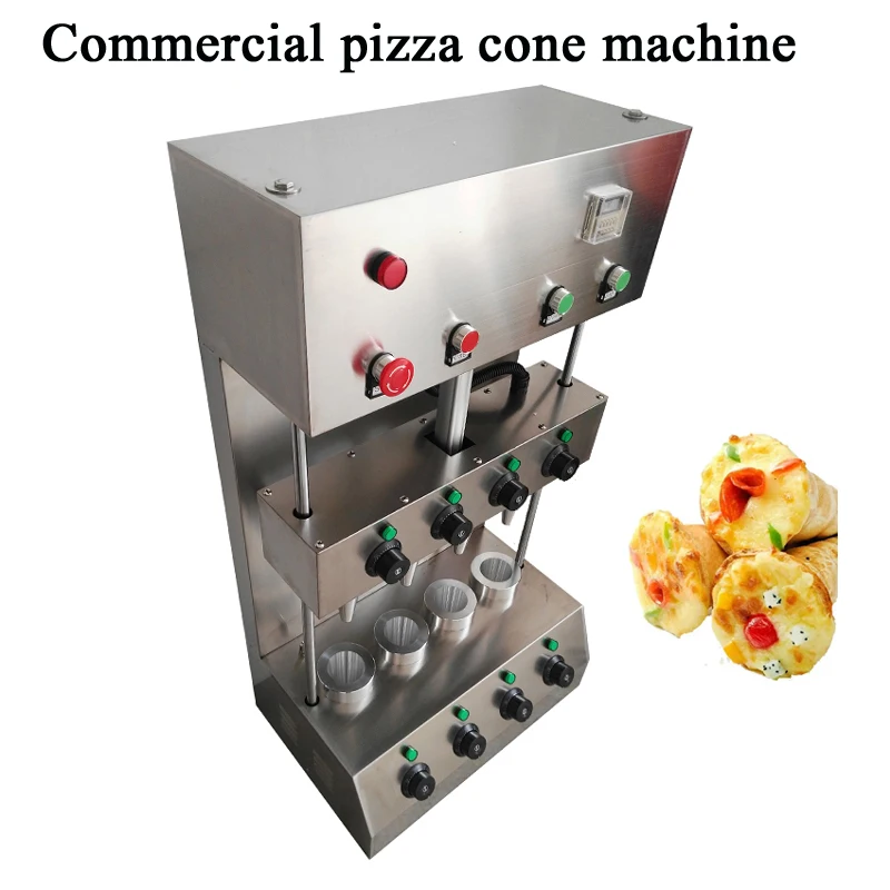 2 Cones 2 Umbrellas Sweet Pizza Cone Maker Ice Cream Cone Making Edible Waffle Cup Maker Machine