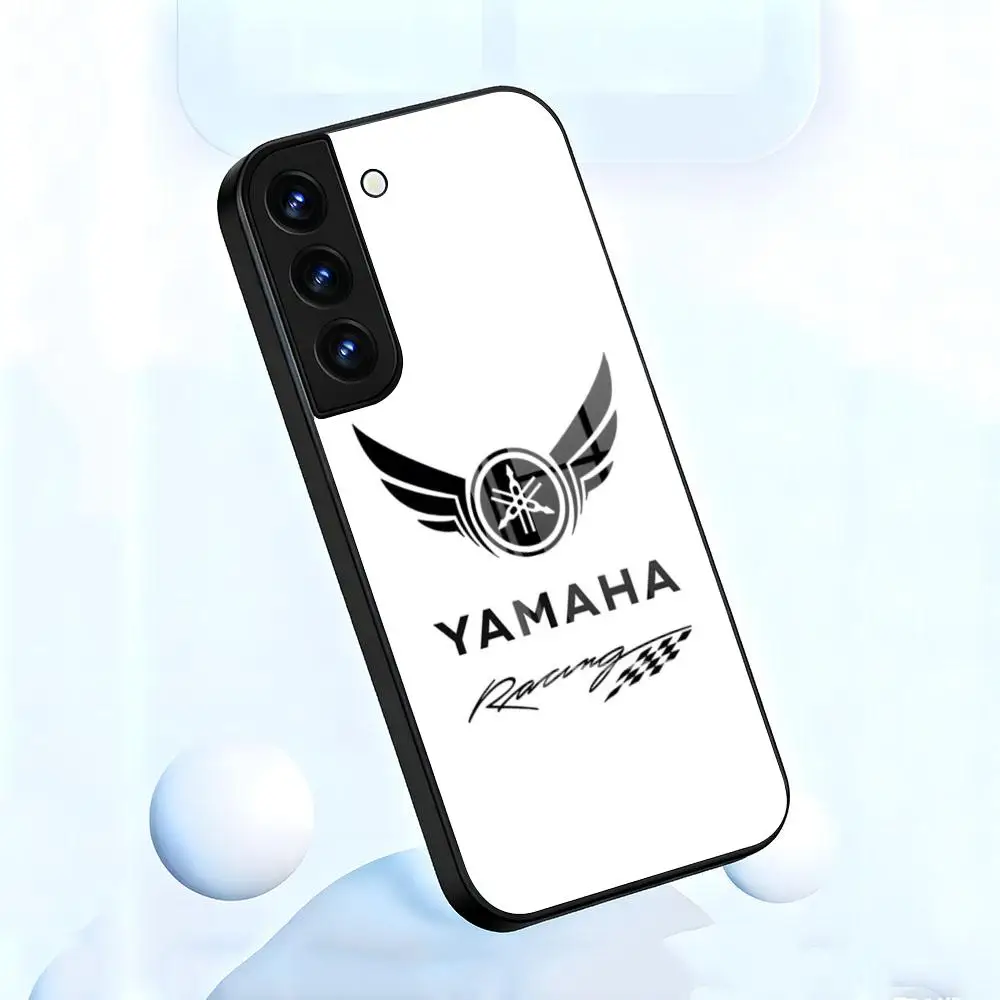 Yamaha Racing Motorcycle Glass Phone Case