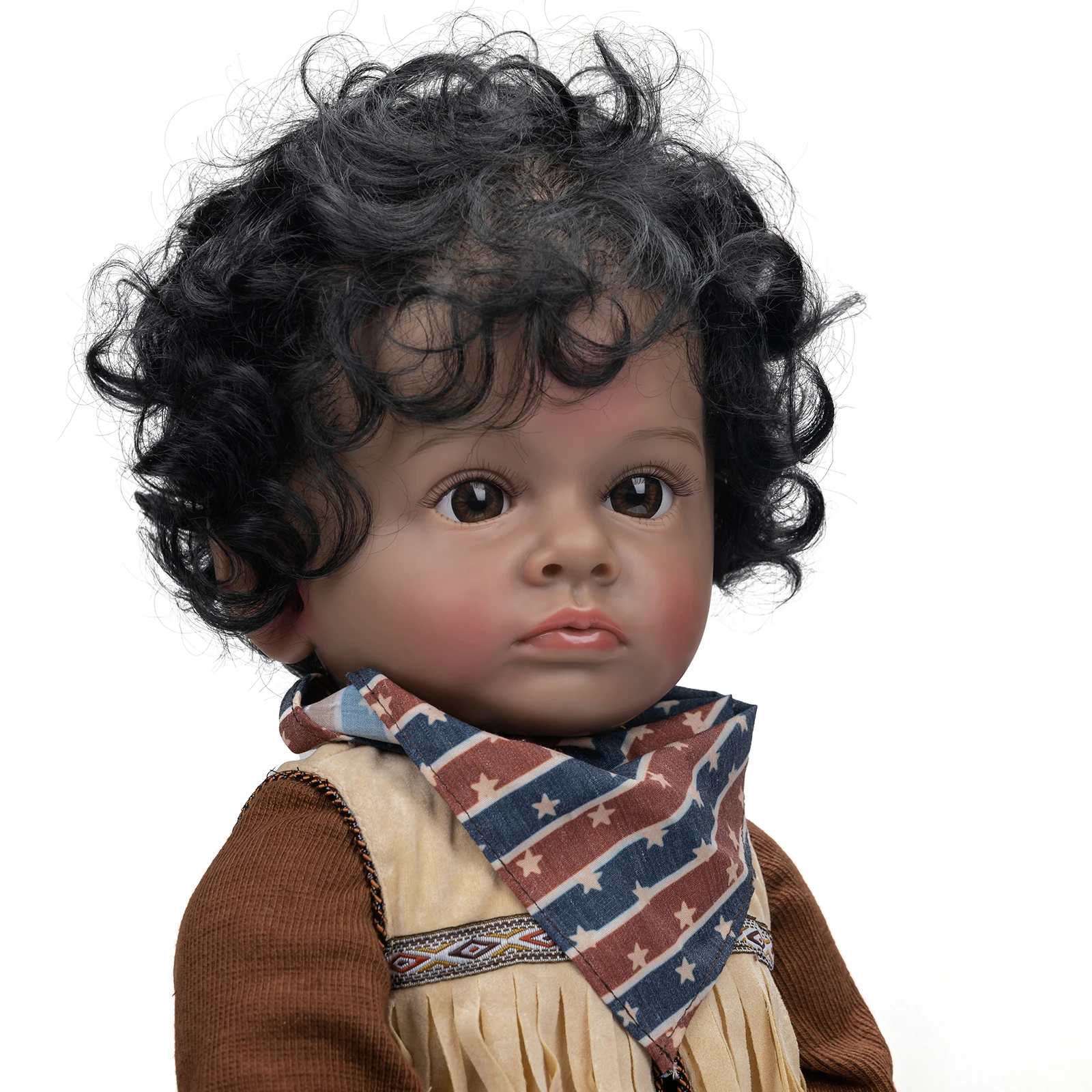 

55CM bebe doll reborn boy doll Dark Brown Skin Tutti full body soft silicone realistic baby Bath toy waterproof
