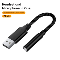 Universal USB to 3.5mm Audio Jack Adapter - External Sound Card (B03)