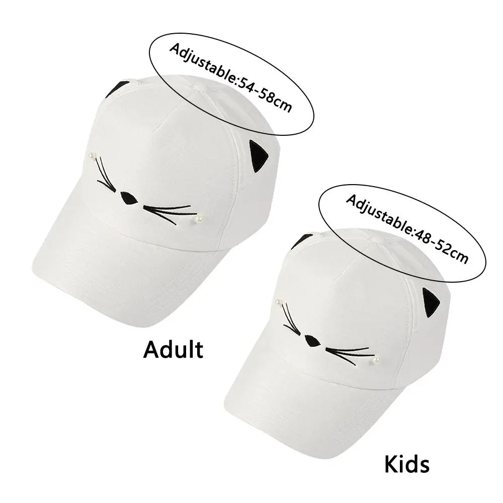 Fashion Adults&Kids Pearl Peak Cap Cat Ear Hat Baseball Cap Sun
