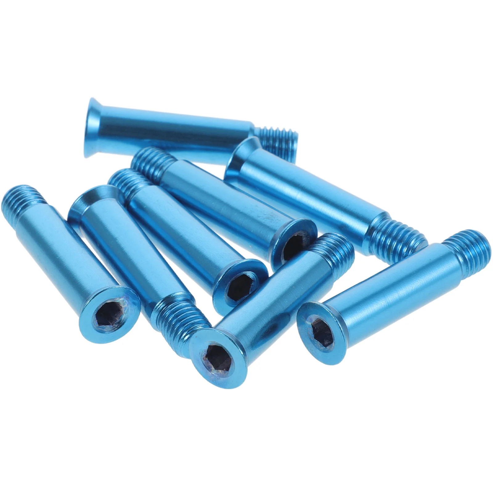 8 Pcs 블루 스케이트 휠 나사 롤러 스케이트 액슬 베어링 하드웨어 인라인 스케이트 부품 스케이트 보드 액세서리 베어링 나사