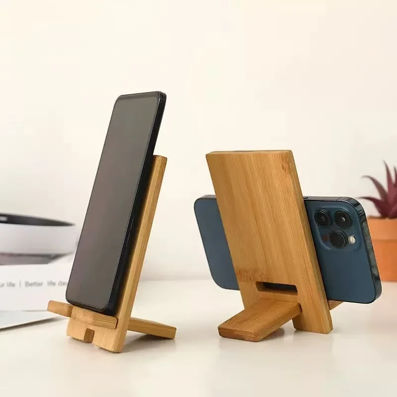 Solid Wood Universal Phone & Tablet Holder - Portable & Stylish Desktop Stand