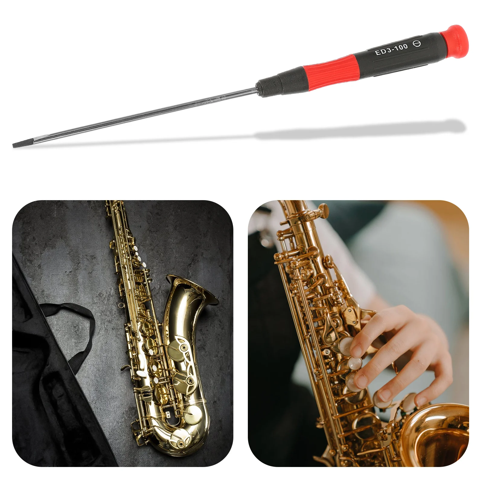 

Metal Screwdriver Clarinet Saxophone Flute Repair Wrench R126 Handle Comes With Mechanic Instrument Manufacturer Repair Tools
