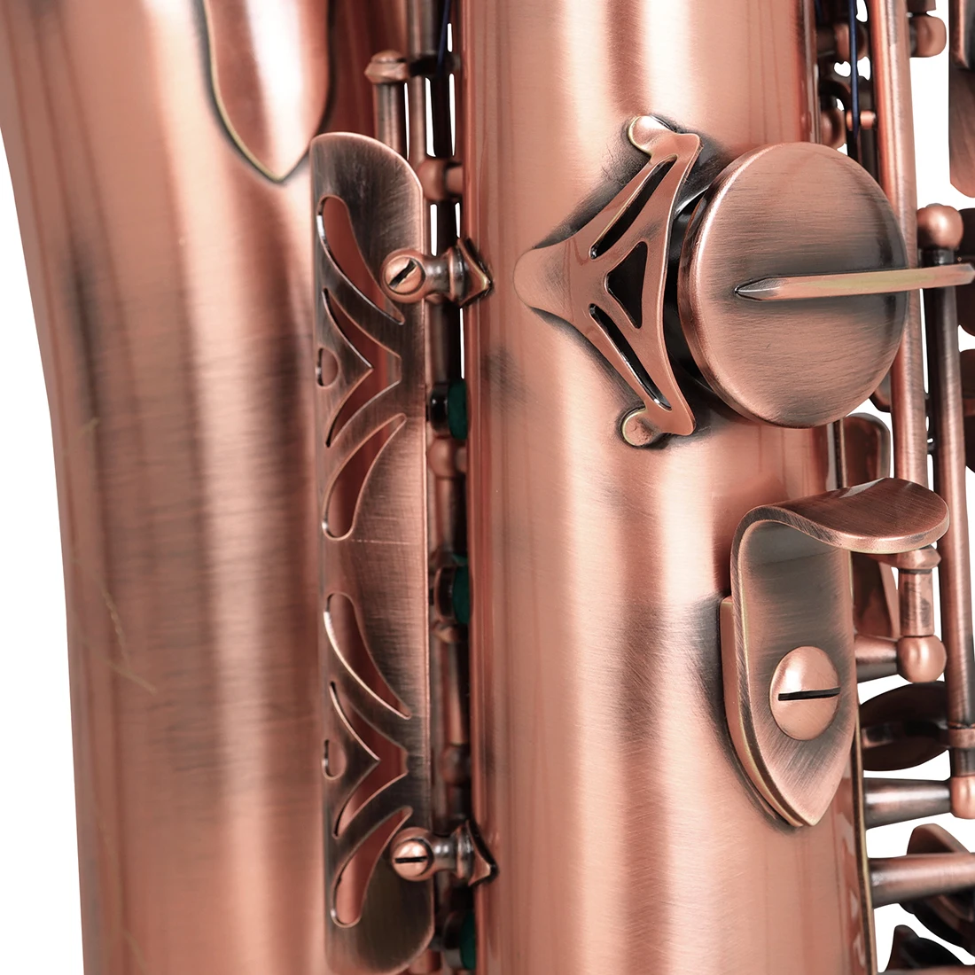 Heißer Verkauf Rot Antike Saxophon Bb Tenor Saxophon Messing Musical Instrument Professionelle mit Fall Pinsel Trimmer Zubehör – Detail 6