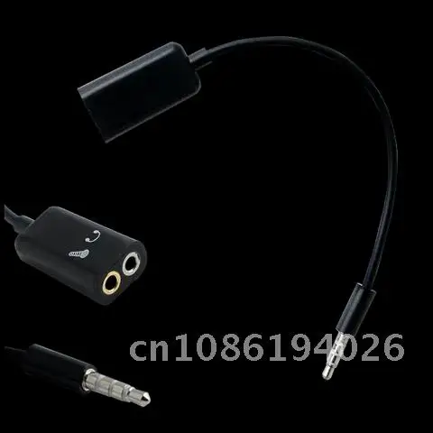 

Connector Earphone Converter 3.5mm Stereo Splitter Audio To Mic & Headset Jack Plug Adapter 2 Way For Mobile Phone Tablet PC