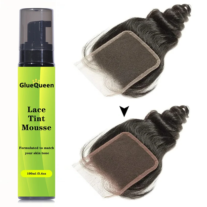 Lace Tint Mousse for Front Wigs 100ml Light / Medium / Dark Melt Lace Dye Skin Tone Tint Foam for Black Women lace tint mousse spray