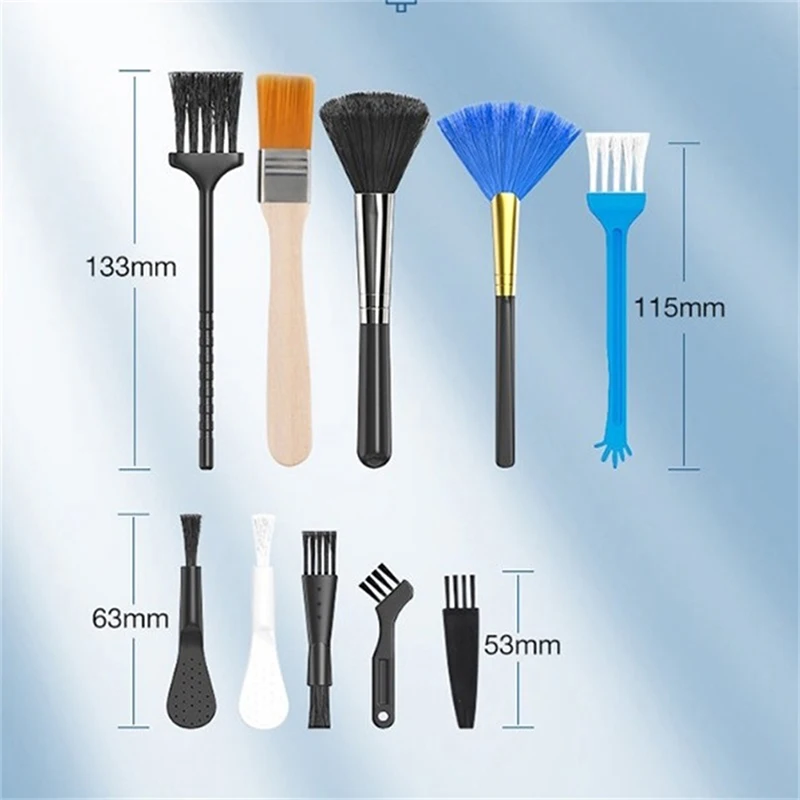 10 Pcs PC Laptop Keyboard Cleaning Brush Kit Small Tools Car Phone Dust Brushes Dust Cleaner Shaver Household Accessories