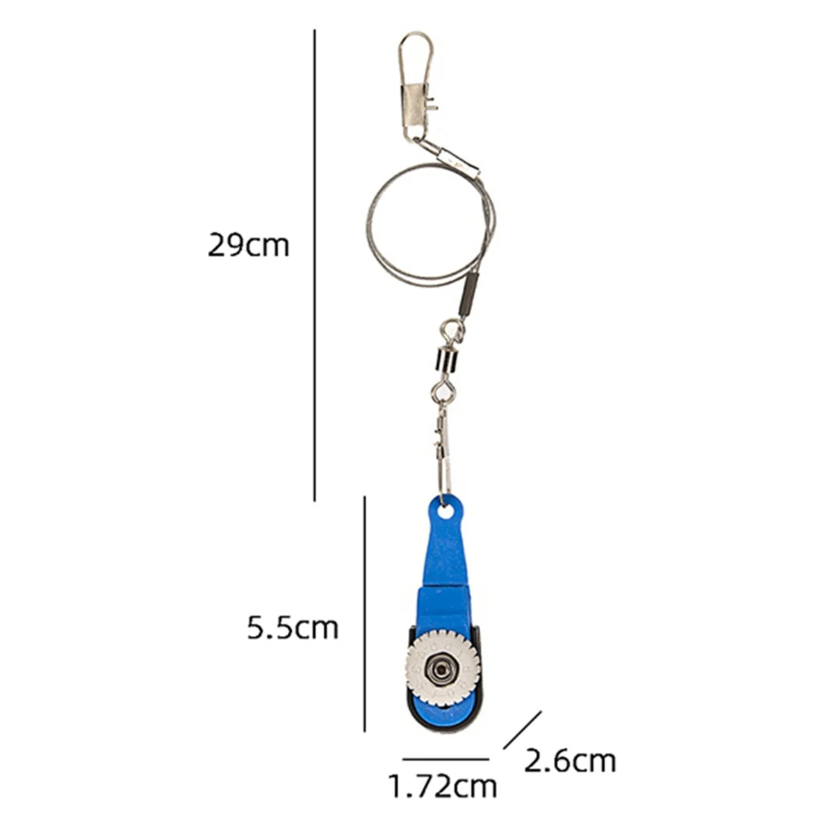 BAAU 4X Kayak Fishing Downrigger Outrigger Trolling Release Clip Adjustable Tension Release Clip 5.5 X 1.7 X 2.6Cm Blue