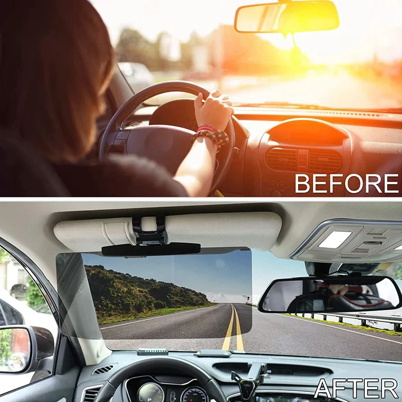 Visière De Voiture Anti-éblouissement Miroir Anti-éblouissement Auto  Clip-on Pare-soleil - Protège Des Rayons Du Soleil, Universal Convient Aux  Voitures, Camions, Vus Et Véhicules De Camping : : Auto et Moto