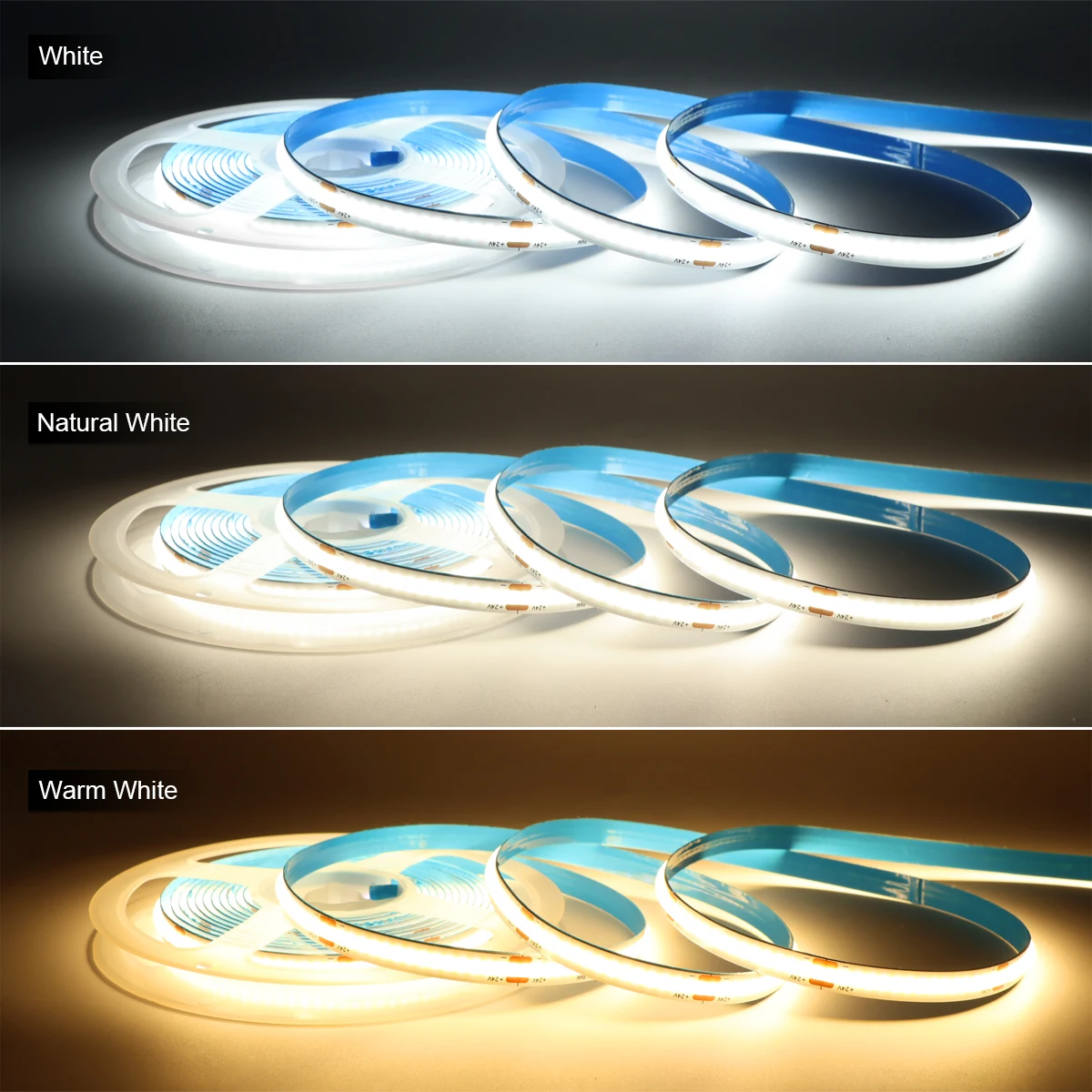 Bathroom Makeup Mirror Lamp Tape with Wireless PIR Motion Sensor/RF Reciever 24V COB LED Strip Light Stairs Bedroom Night Lamp