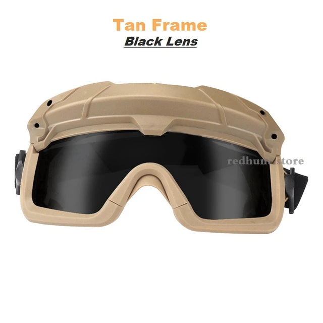 tan black lens