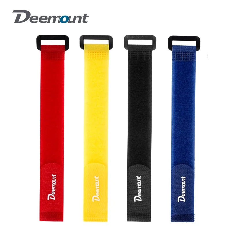 Deemount Bicycle Nylon Hook/Loop Tape Self Adhesive Strap Bike Cable Thread Tie Pump Bottle Band Cycling Flashlight Bandage 5PCS