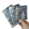 100 Pcs Glitter Heat Seal Aluminum Foil Ziplock Bags Flat Zip Lock Retail Package Bag Plastic  Foil Zip Bags Free Shipping 3