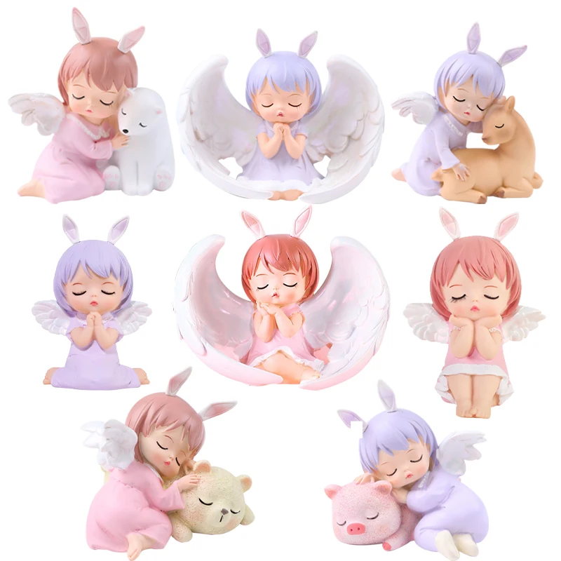 Ornamento Di Angelo In Resina Europea Decorazioni Per La Casa Decorazione Del Soggiorno Regalo Di Compleanno Annie Little Angel Dolls Cute Figure