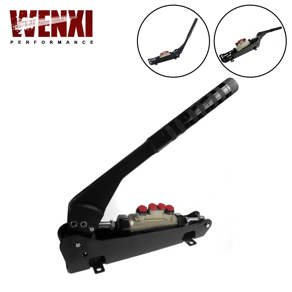Tandem Hydraulic Handbrake Alloy Hand Brake Lever 4 Line Split Diagonal WX-HB02
