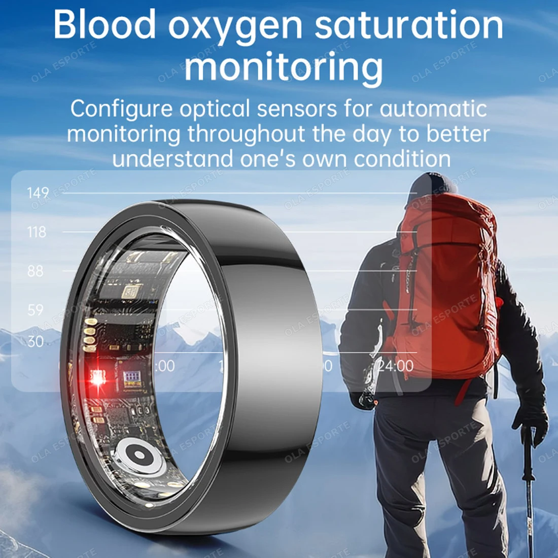 2026 New R02 Smart Ring with Charging Case for Men Women, Battery Life, 39 Days, Sleep Health Monitor, 5ATM Waterproof Smartring 4