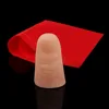 Magic Trick Props Close Up Vanish Appearing Plastic Finger Thumb Tip + Red Silk Stage Show Props Rubber Prank Toy Tool Gifts 5