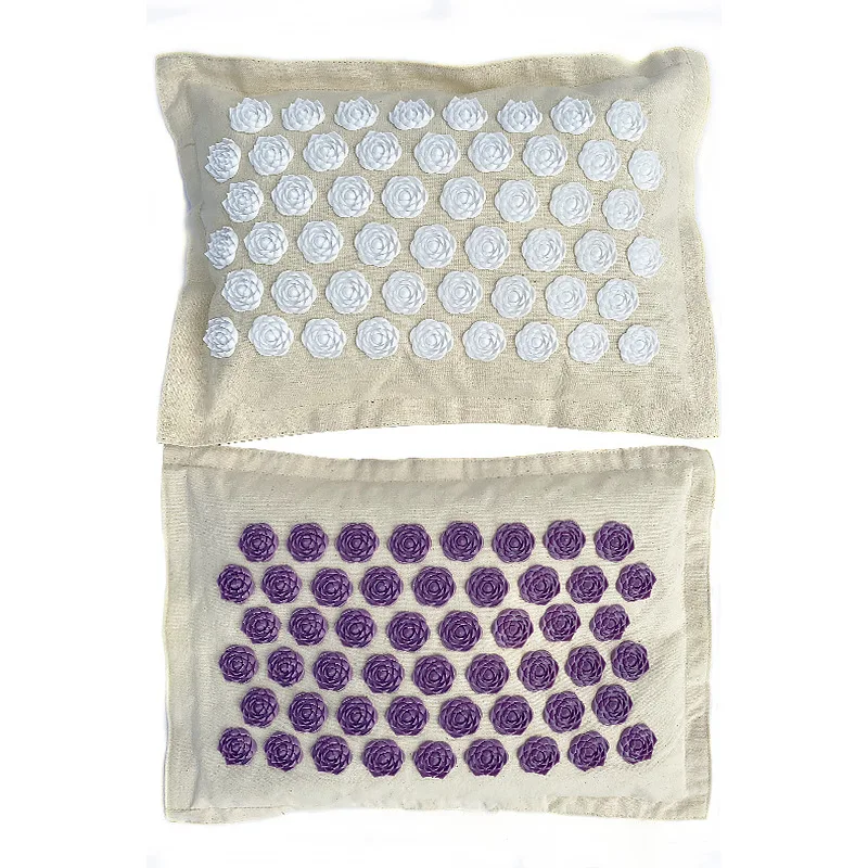 Nature Linen Coconut palm Massage Yoga mat sport pillow mat with bag Lotus Spike Acupressure Mat Cushion